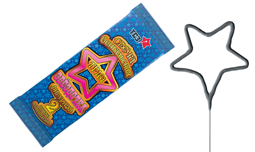  Бенгальские свечи фигурные 2 шт "Звездочка"  в Перми